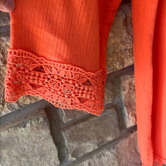 NWT La Blanca Vibrant Orange Crochet Swim Cover-Up Size Large - Picture 7 of 15